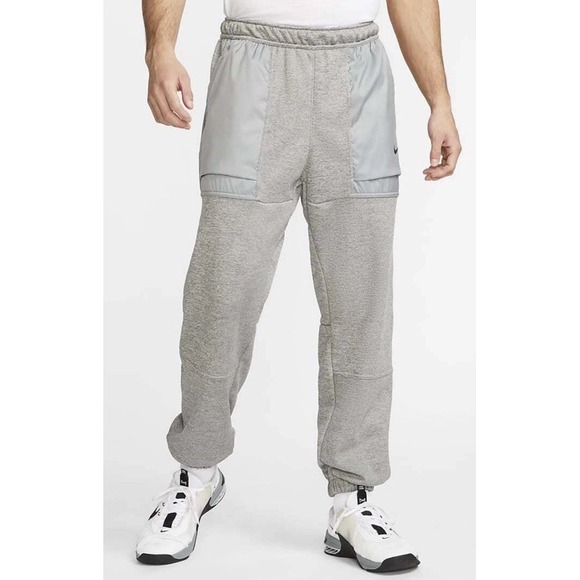NIKE Men's Swoosh Tech Therma Fit Jogger Sweatpants Gray Size Medium - Picture 1 of 15